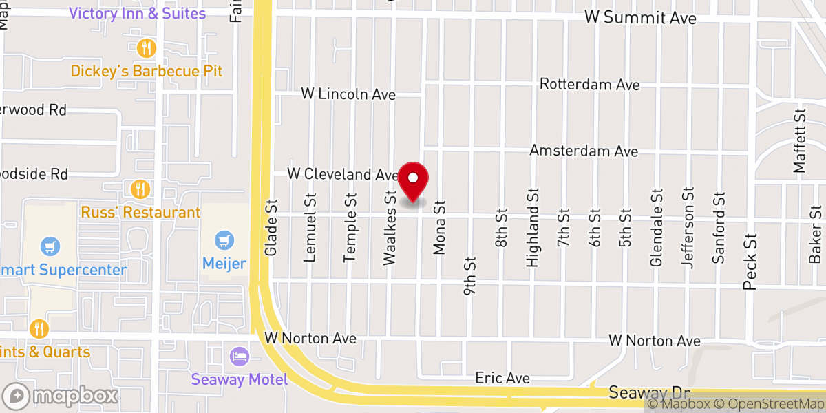 Map showing location of West Side Grace Church