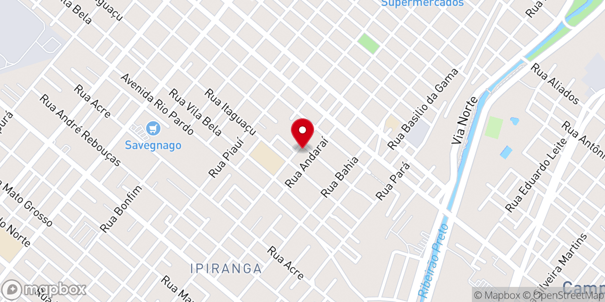 Map showing location of Assembleia de Deus ministério Ribeirão Preto SP