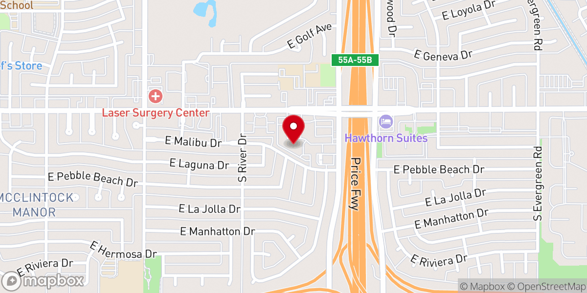 Map showing location of His Church - Calvary Chapel of Tempe