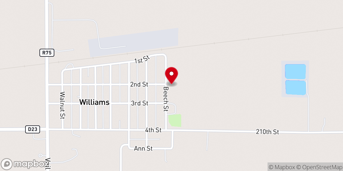 Map showing location of St Paul's Lutheran Church