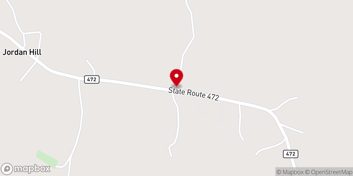 Map showing location of Big Creek Baptist Church