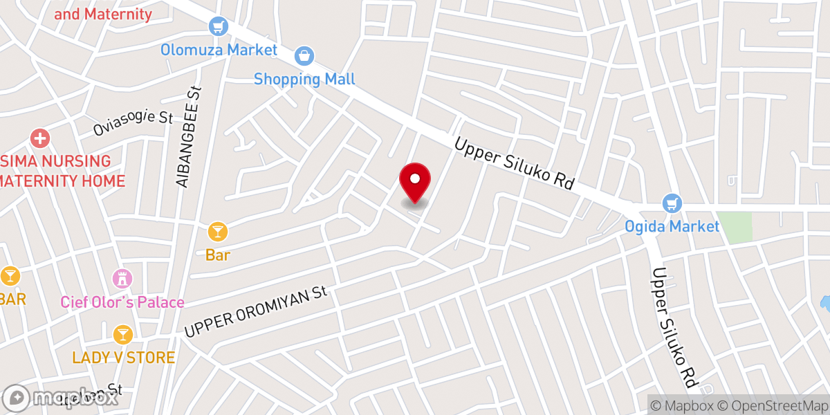 Map showing location of Living Faith Church Ogida