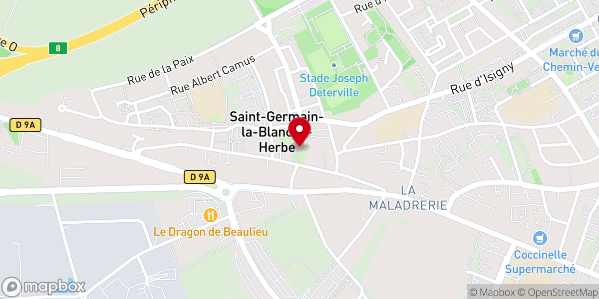 Map showing location of Église Saint-Germain
