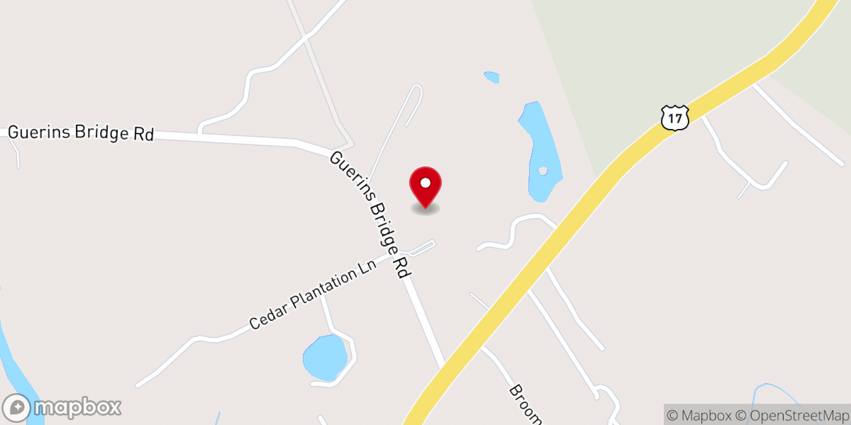 Map showing location of Charleston Adventure Forest