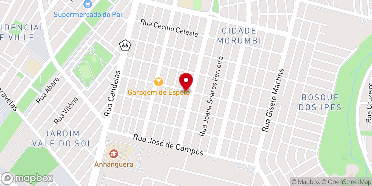 Map showing location of Paróquia São Bento