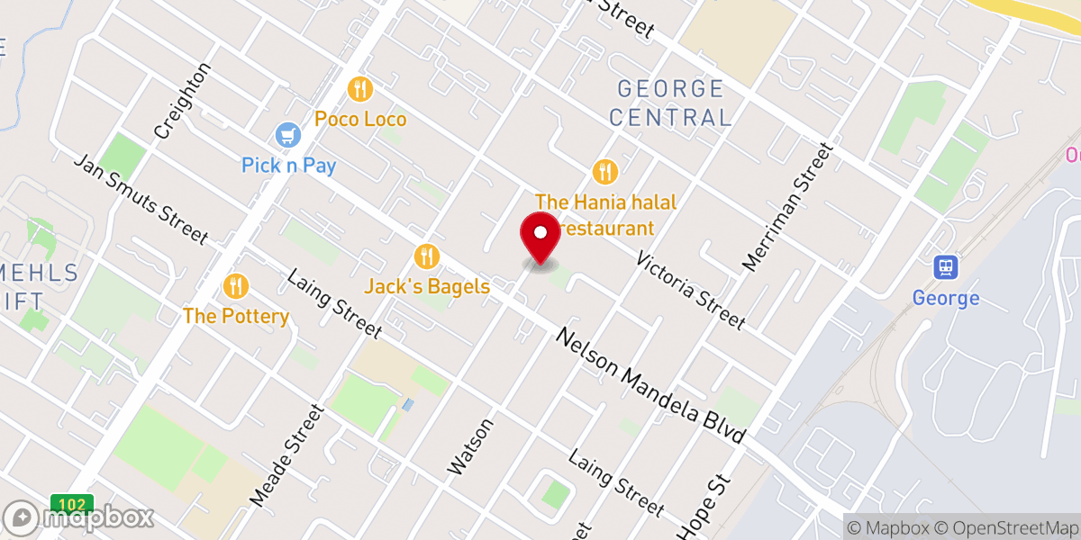Map showing location of Inspire George Community Centre