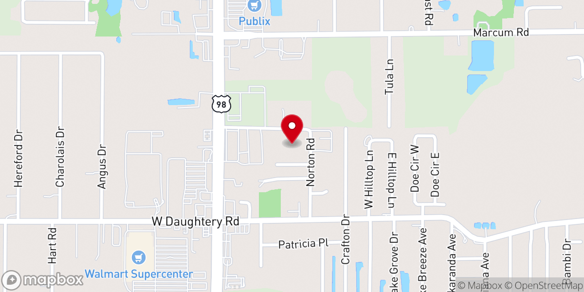 Map showing location of North Lakeland Church-Christ