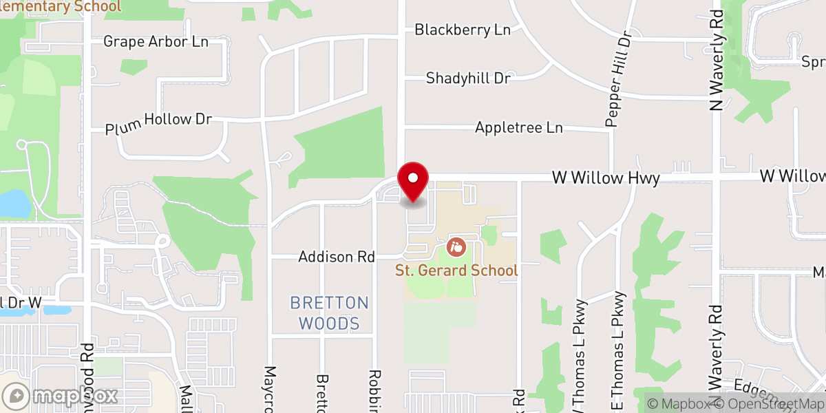 Map showing location of St Gerard Catholic Church