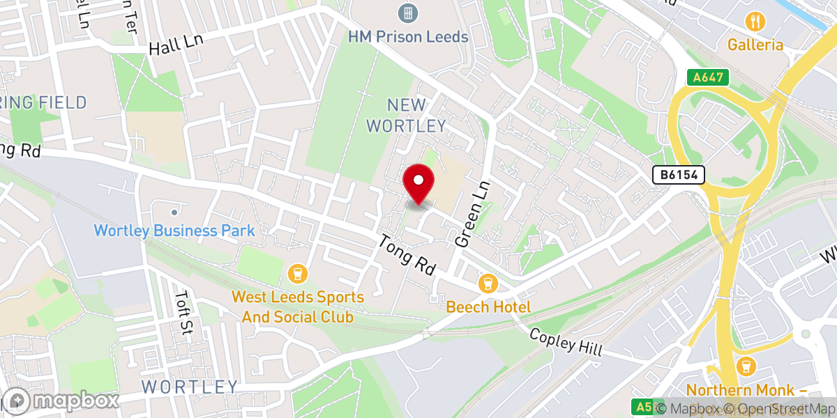 Map showing location of Bethel Free Church