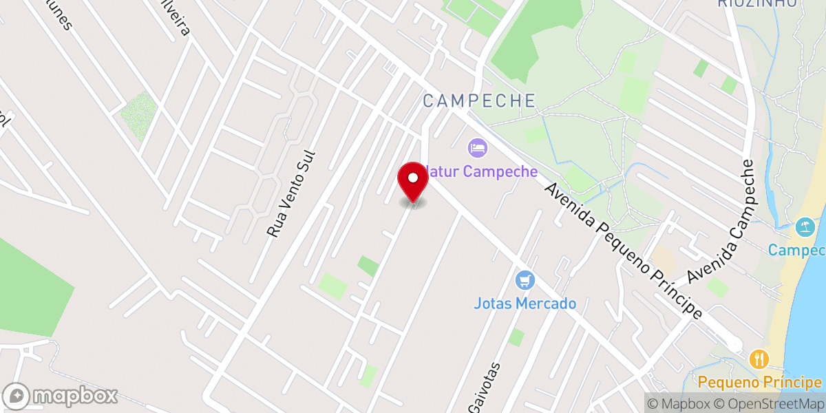 Map showing location of Igreja Matriz Nossa Senhora Do Sagrado Coração - Campeche