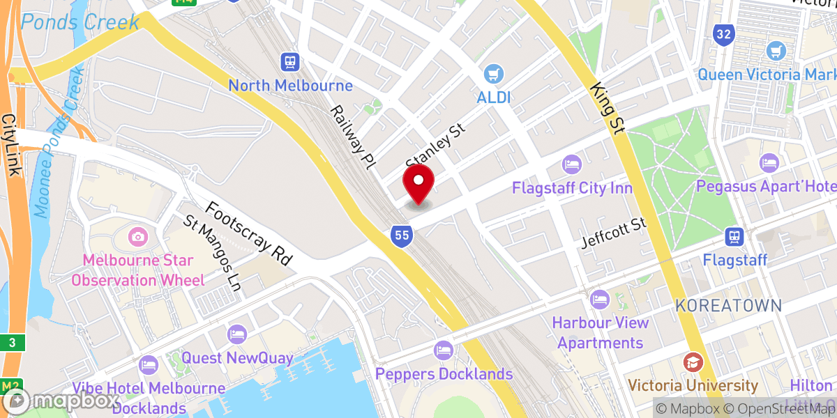 Map showing location of Hillsong Church Melbourne City Campus