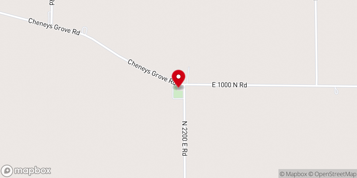 Map showing location of Pleasant Grove United Methodist Church