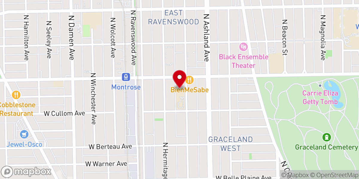 Map showing location of Ravenswood Community Services (Mobile Pantry) - Food Distribution Center