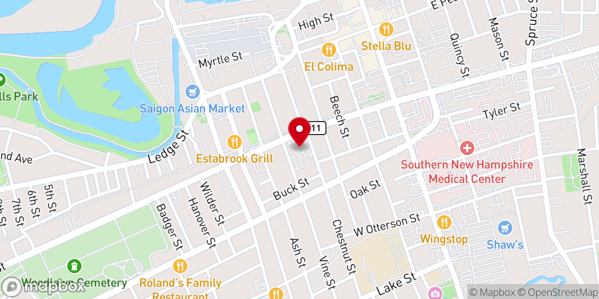 Map showing location of St. Aloysius of Gonzaga Catholic Church