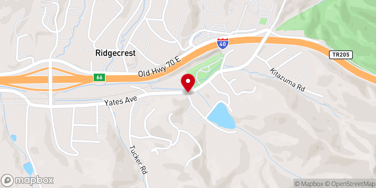 Map showing location of Ridgecrest Summer Camps