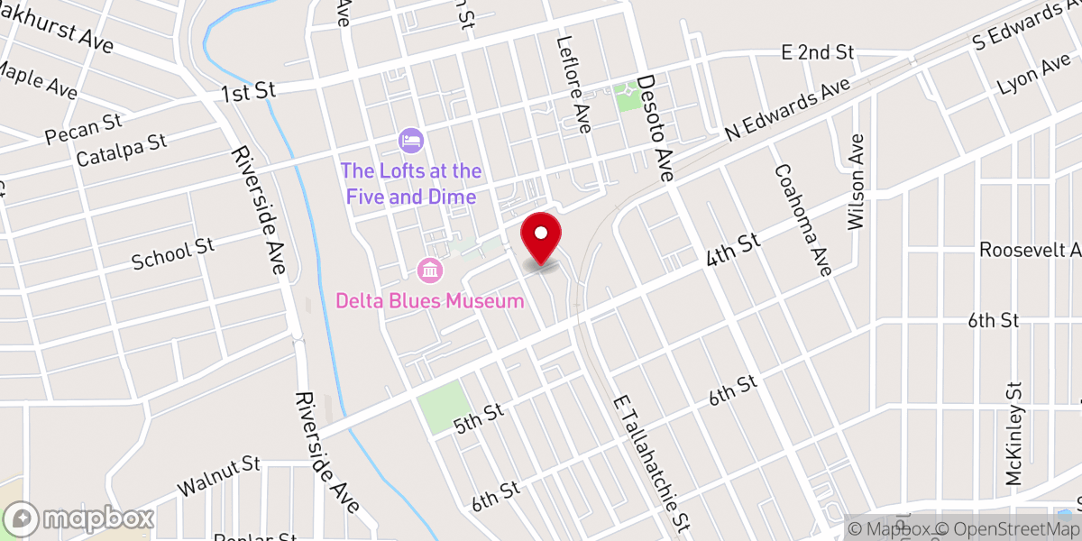 Map showing location of New FAITH CHURCH CLARKSDALE, MS