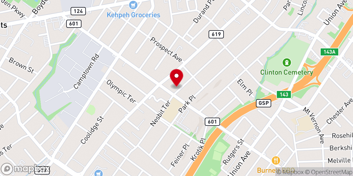 Map showing location of Mt. Hermon Baptist Church