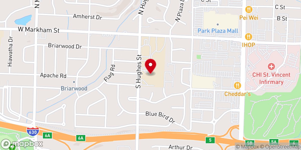 Map showing location of Christ Little Rock Church