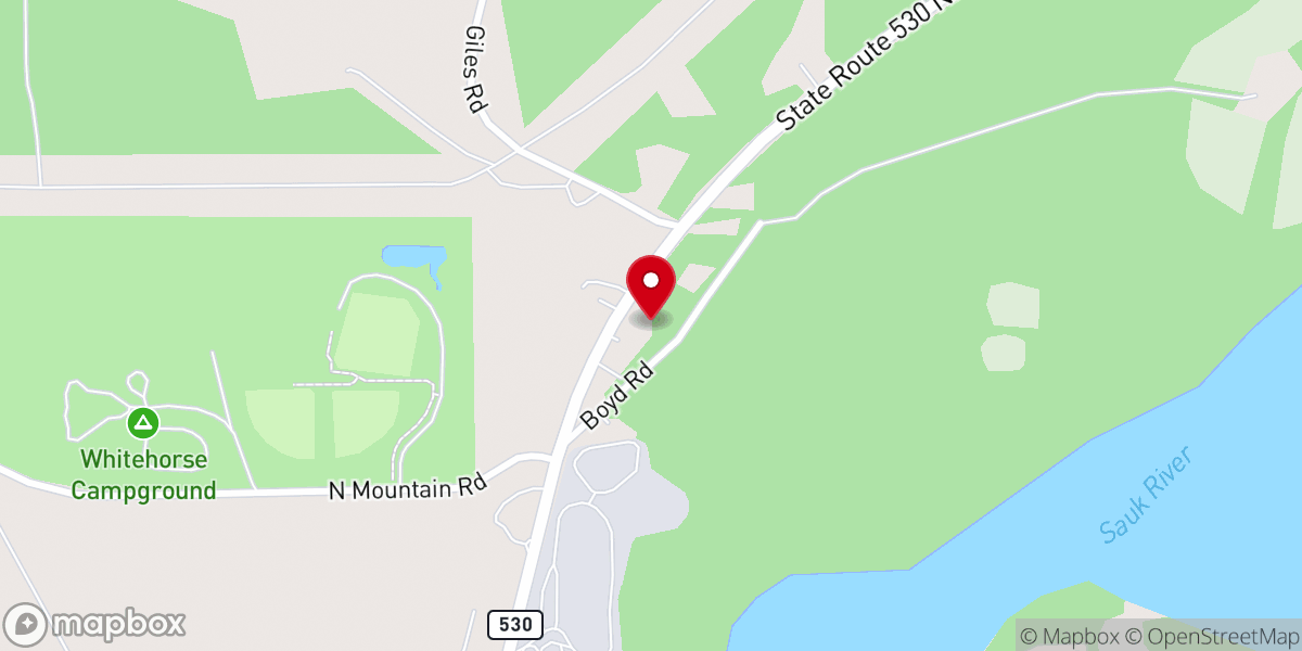 Map showing location of Solid Rock Baptist Church