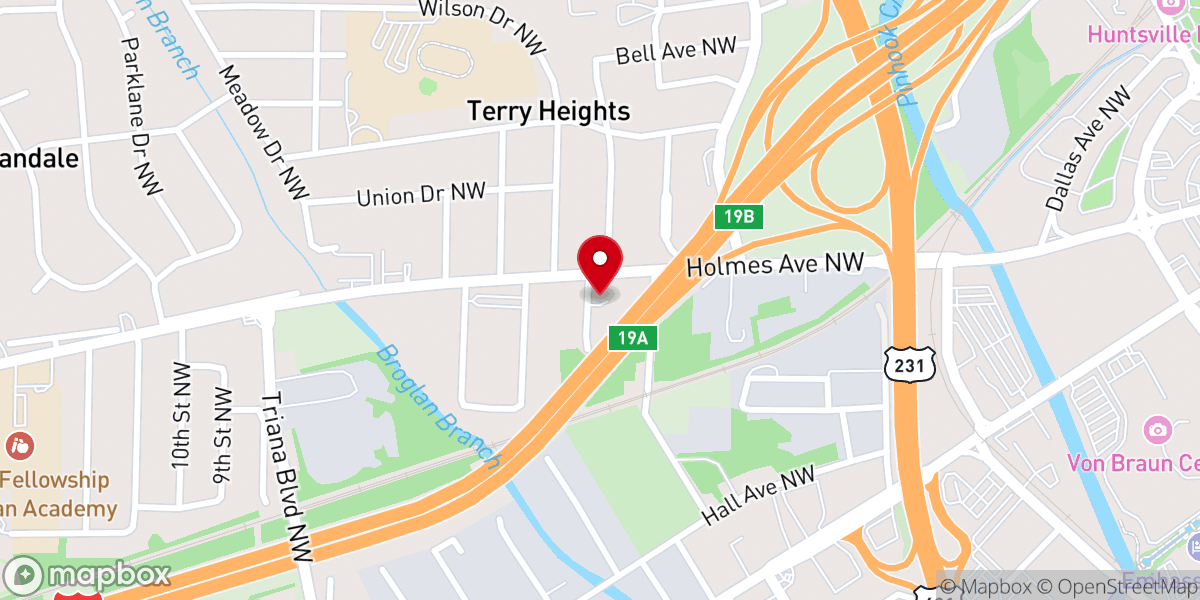 Map showing location of Eldridge Street Church of God