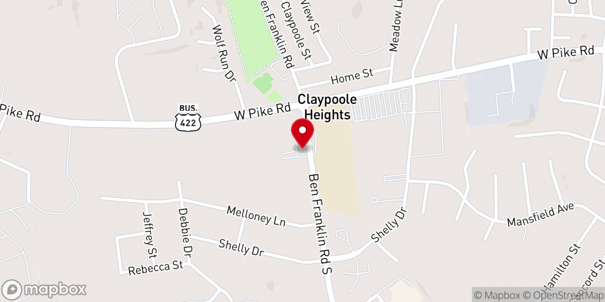 Map showing location of New Hope Church