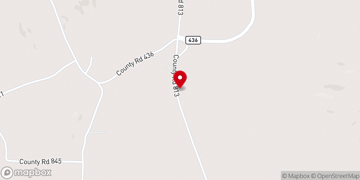 Map showing location of Sardis Baptist Church