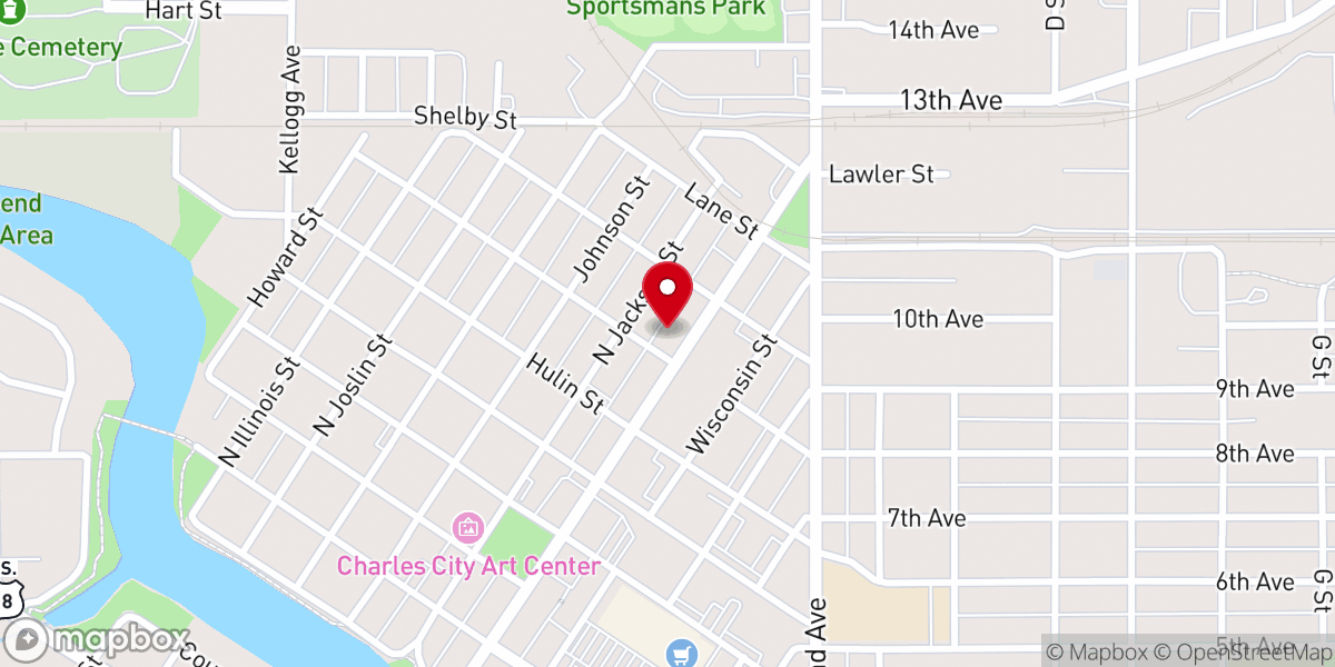 Map showing location of Hope Family Resource Center