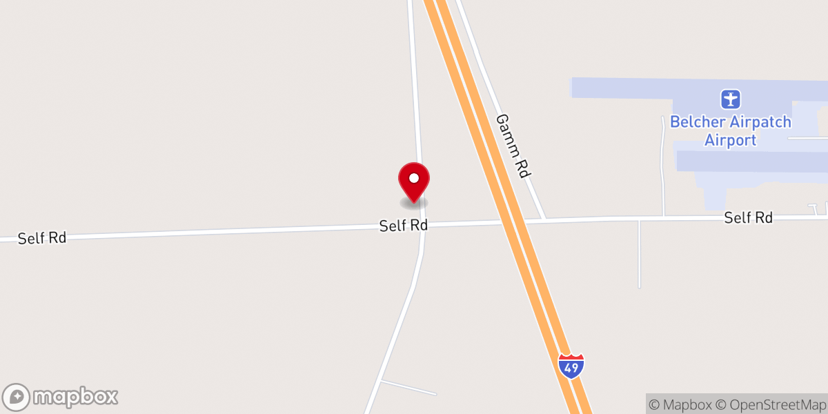 Map showing location of Lake Zion Church