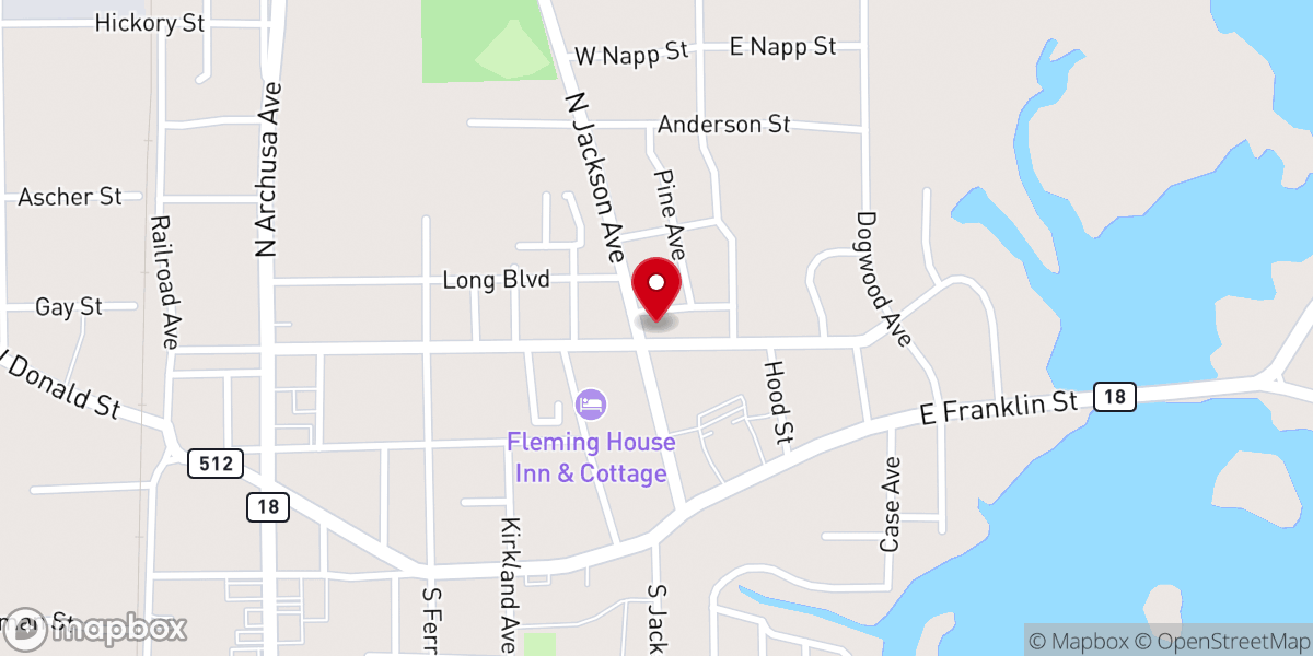 Map showing location of Clarke County Baptist Center
