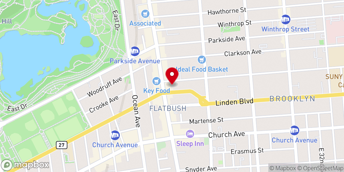 Map showing location of Haitian Tabernacle Church