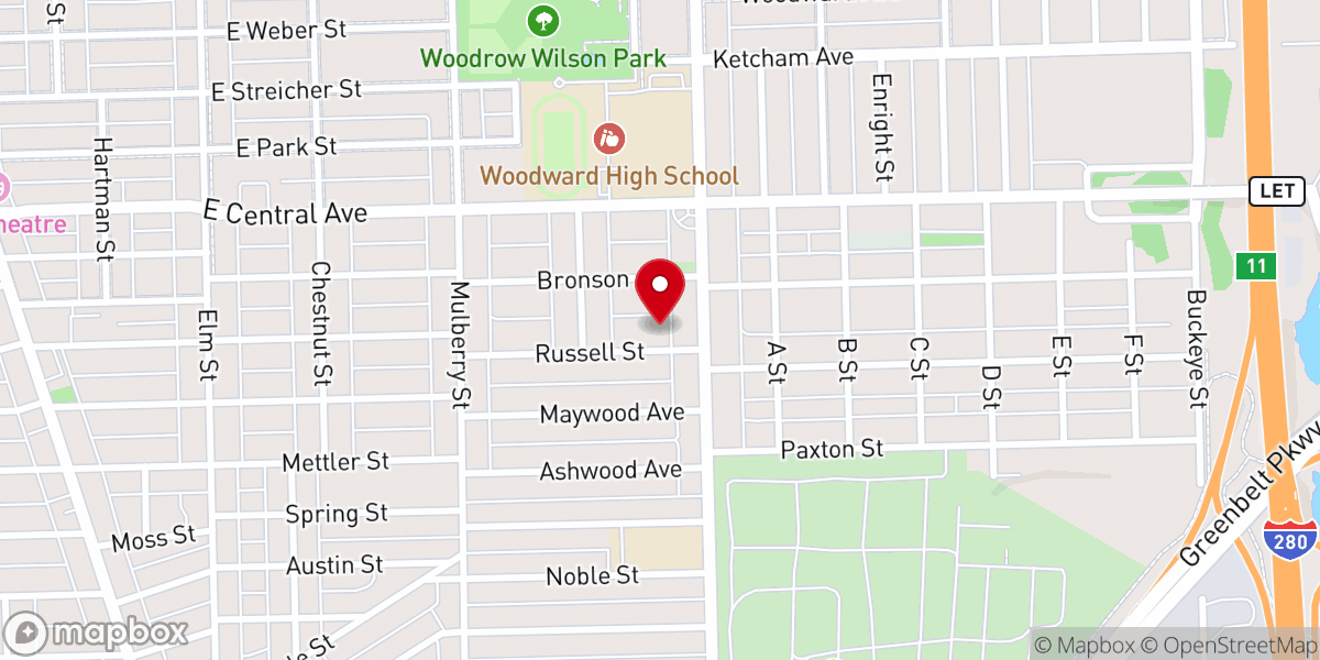 Map showing location of True-Vine Missionary Baptist