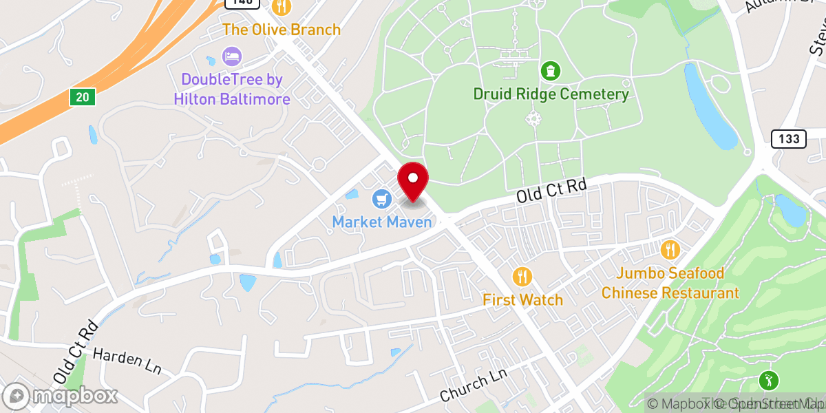 Map showing location of St. Mark's On The Hill Episcopal Church