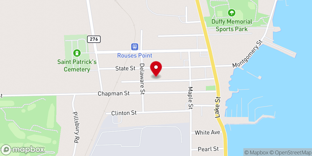 Map showing location of First Presbyterian Church