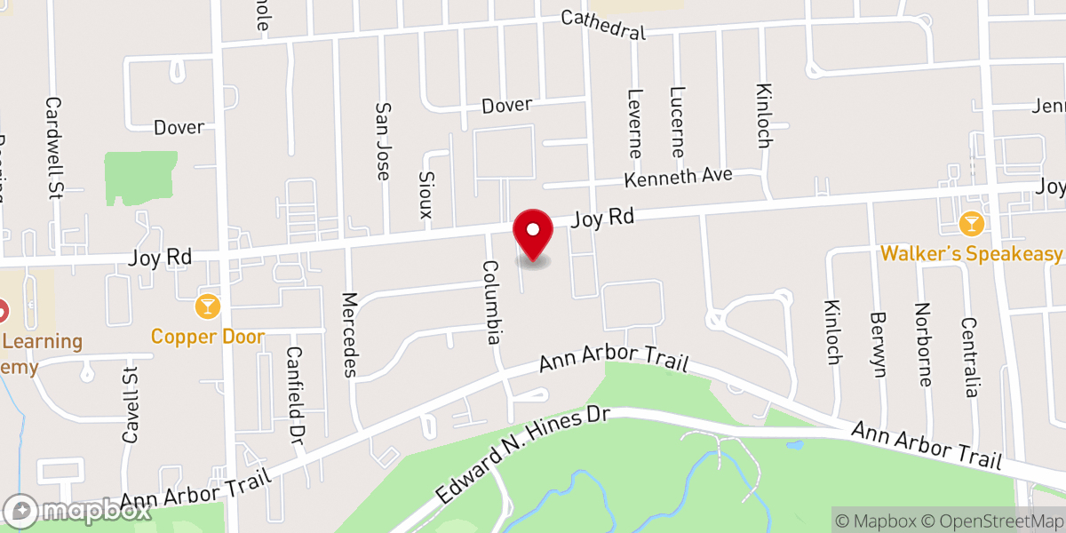 Map showing location of St Andrews Presbyterian Church