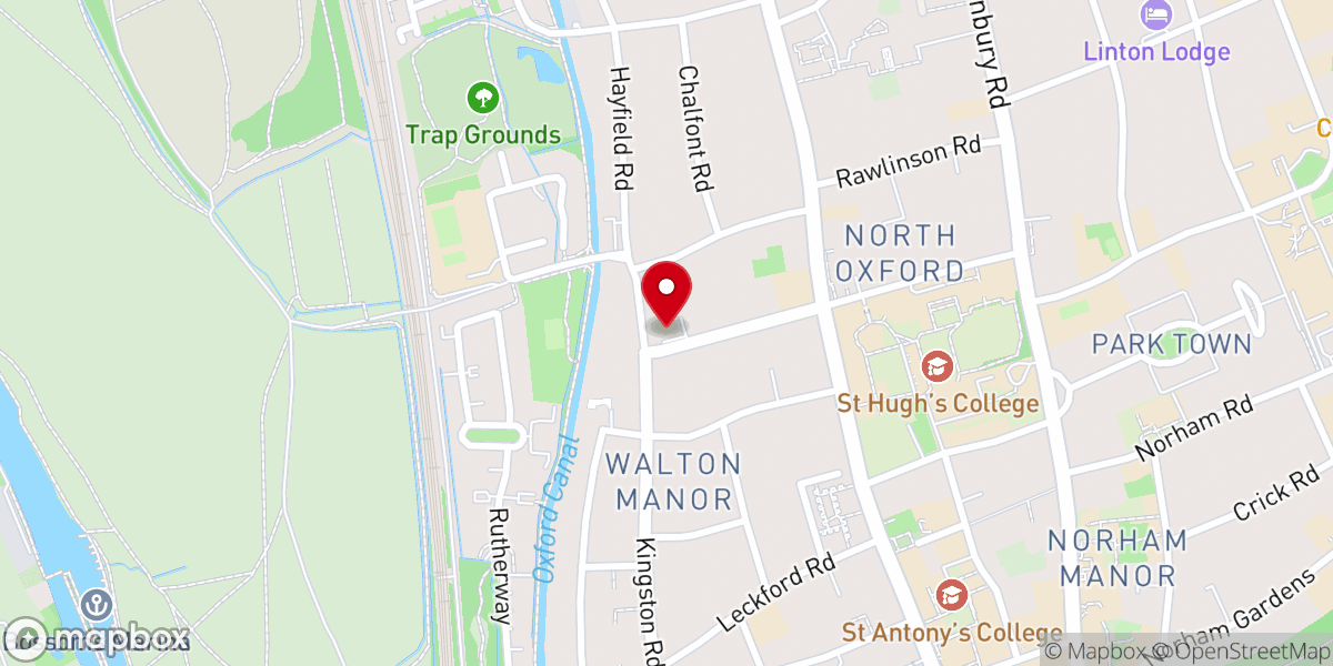 Map showing location of St Margaret's Church, Oxford