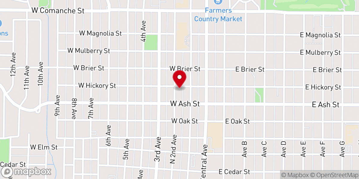 Map showing location of Primera Iglesia Bautista Ebenezer
