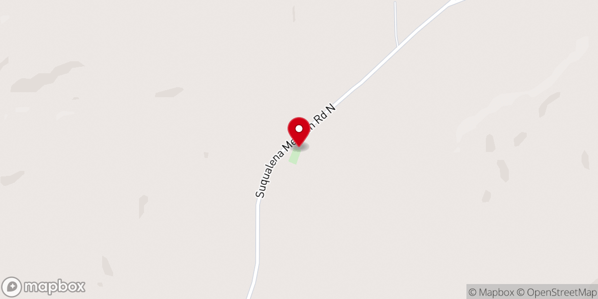 Map showing location of Rock Hill Church