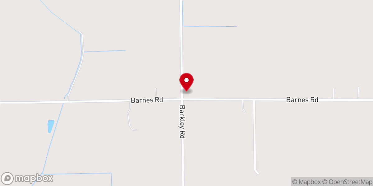 Map showing location of Arbela United Methodist Church