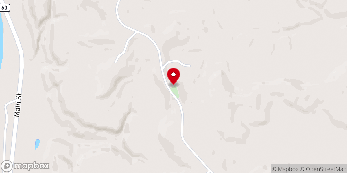 Map showing location of Pisgah United Methodist Church