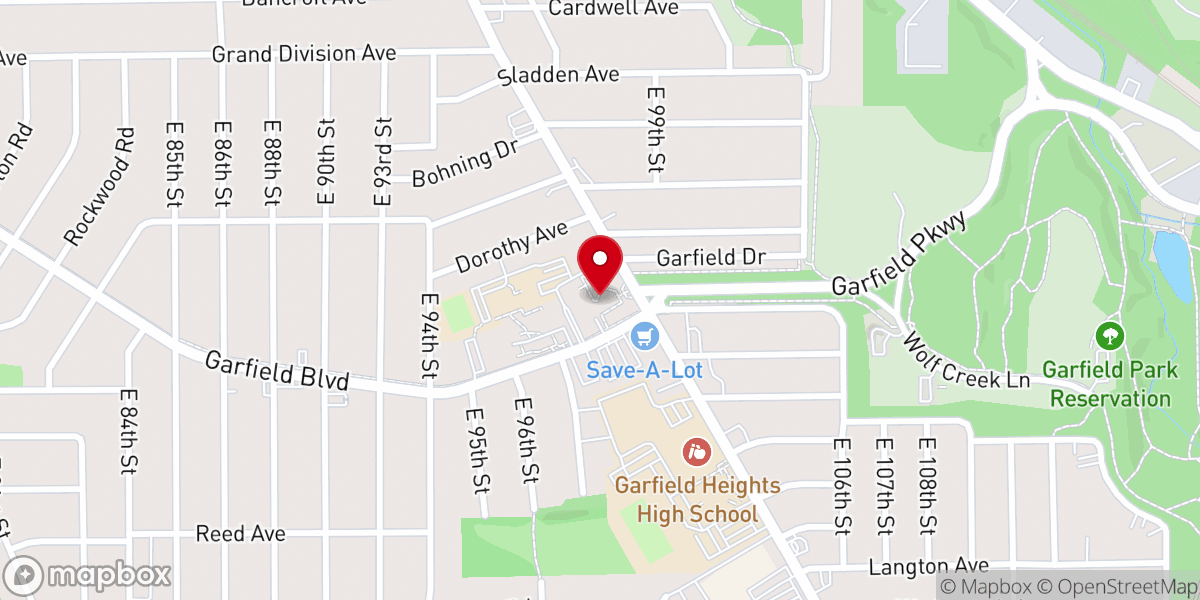Map showing location of Saints Peter and Paul Parish