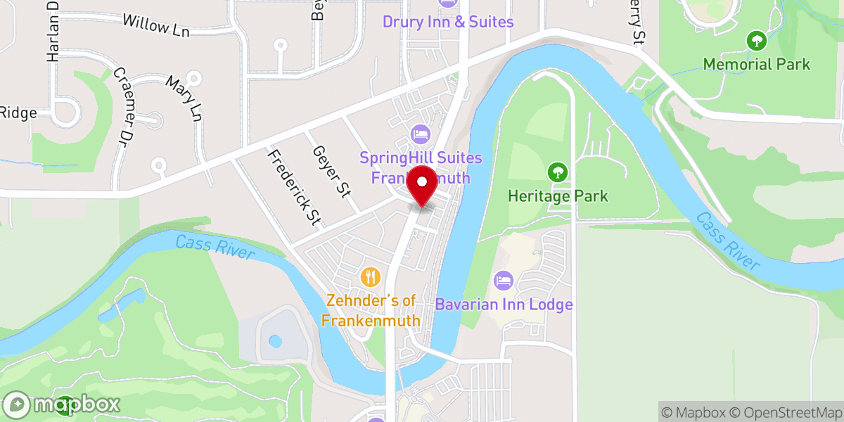 Map showing location of Fischer Hall