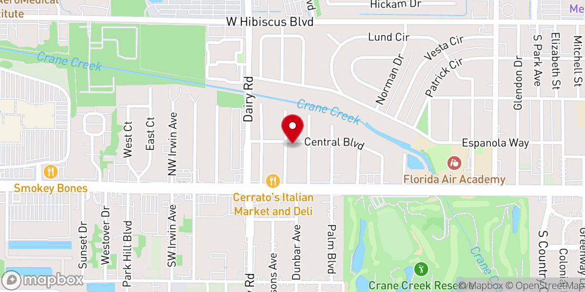Map showing location of Iglesia El Faro