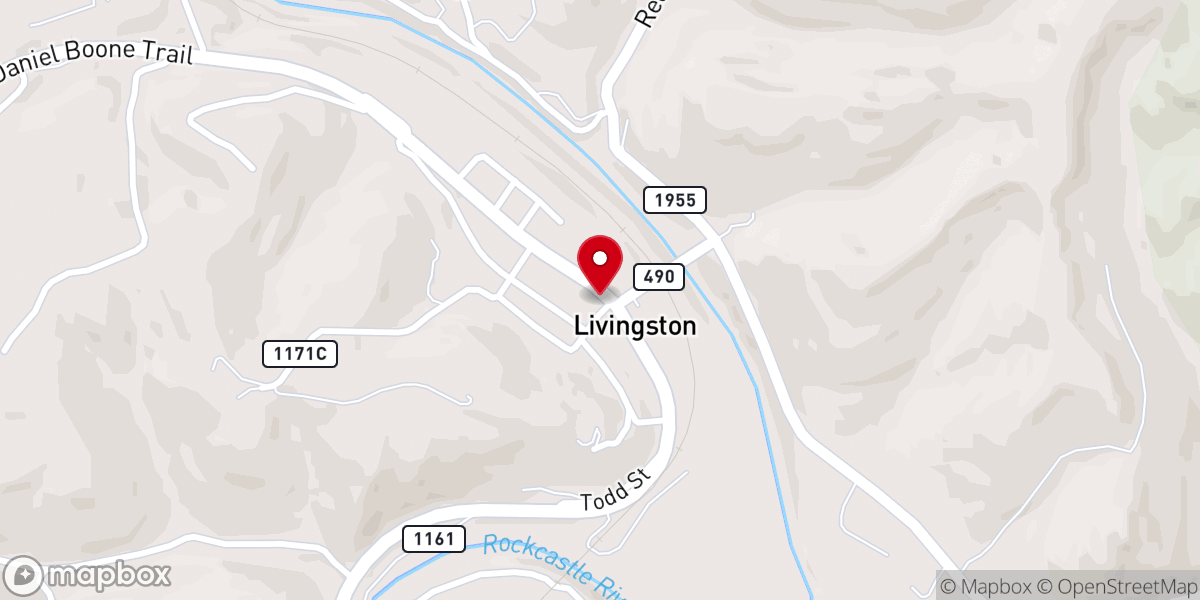 Map showing location of Livingston Depot