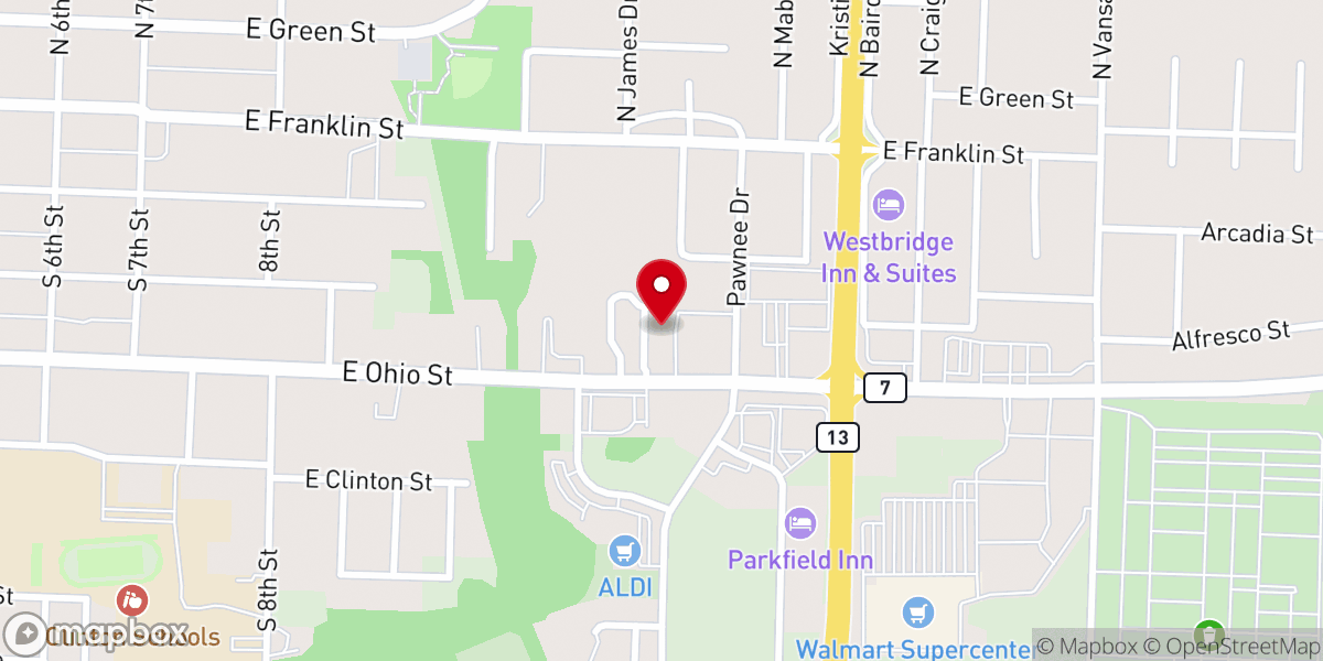 Map showing location of Clinton Masonic Lodge #548