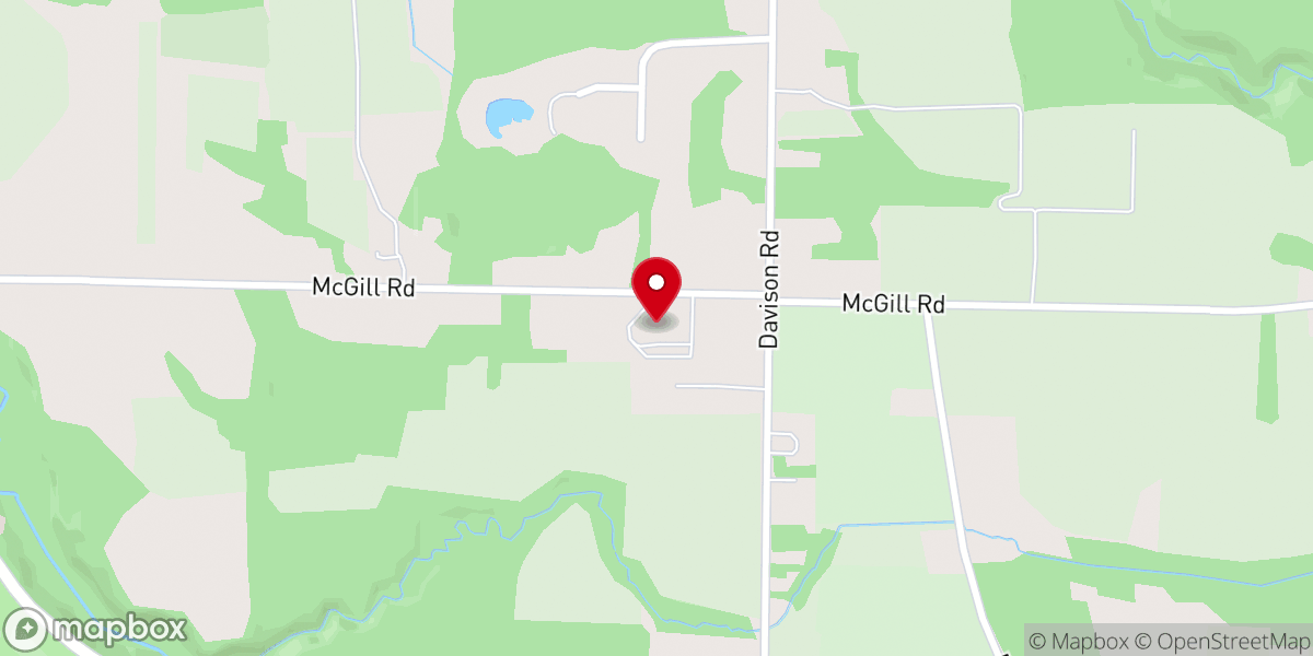 Map showing location of South Harborcreek United Methodist Church
