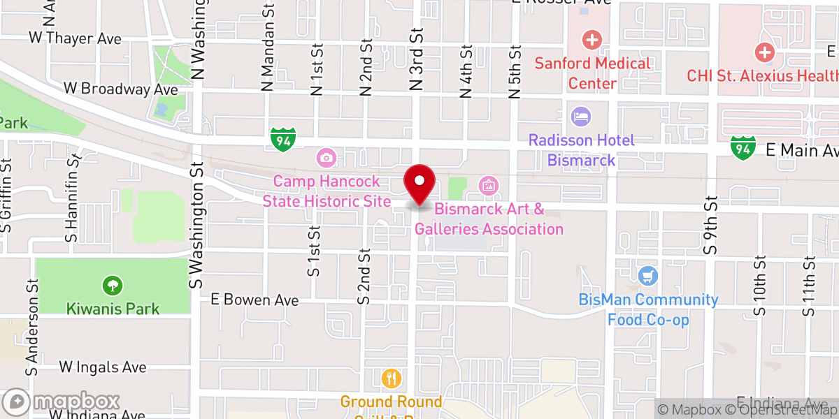 Map showing location of North central region church of god headquarters
