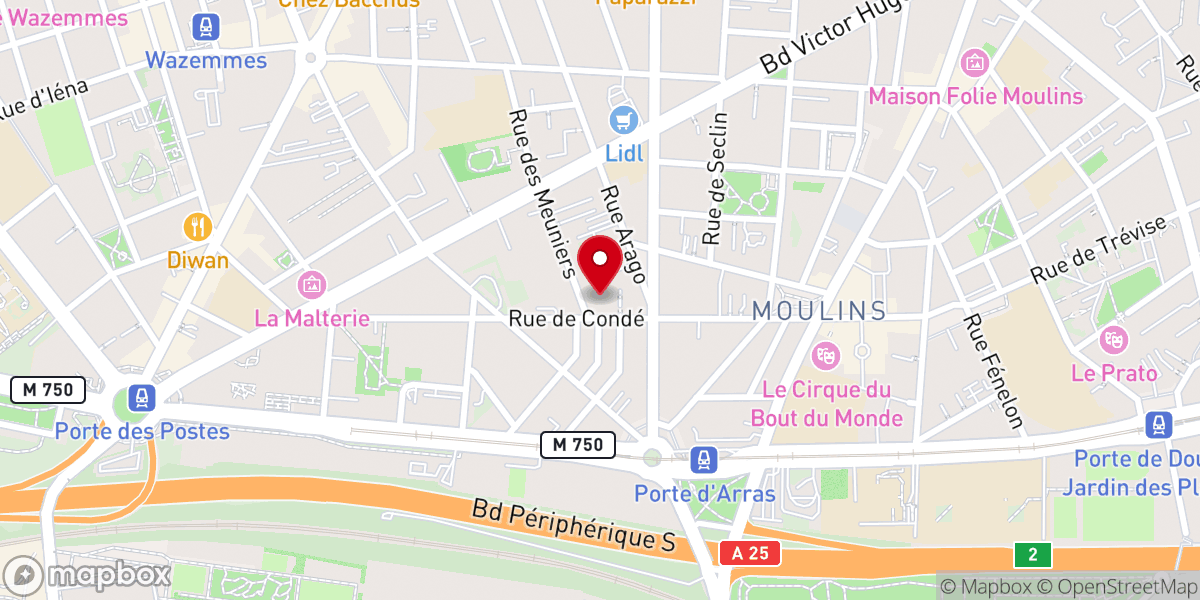 Map showing location of Maison du 60