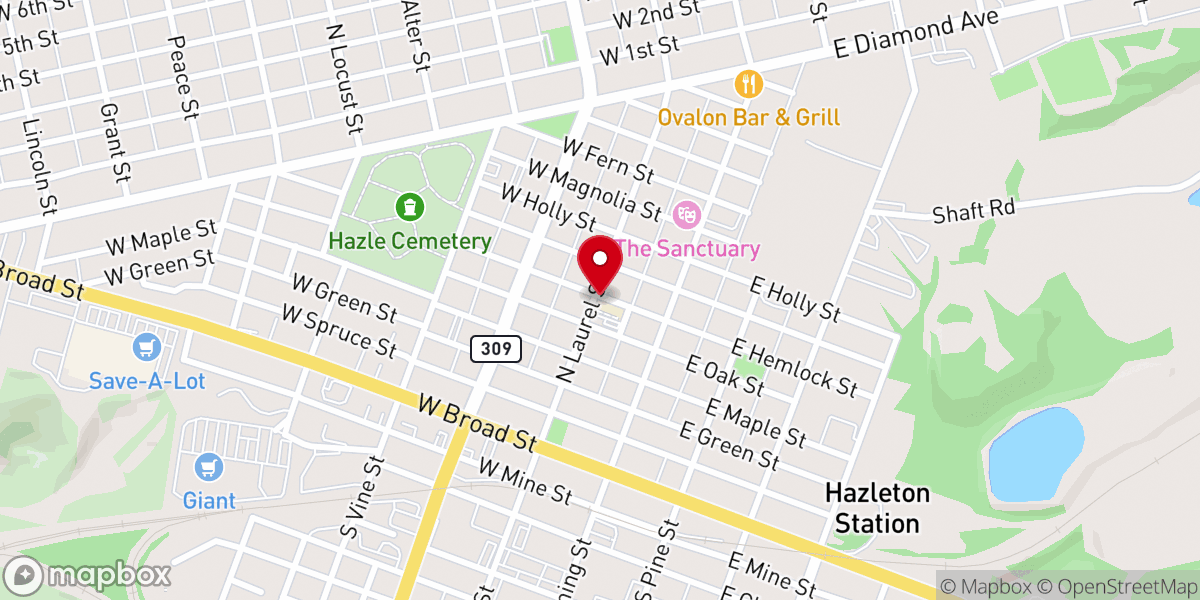 Map showing location of Iglesia Buenas Nuevas