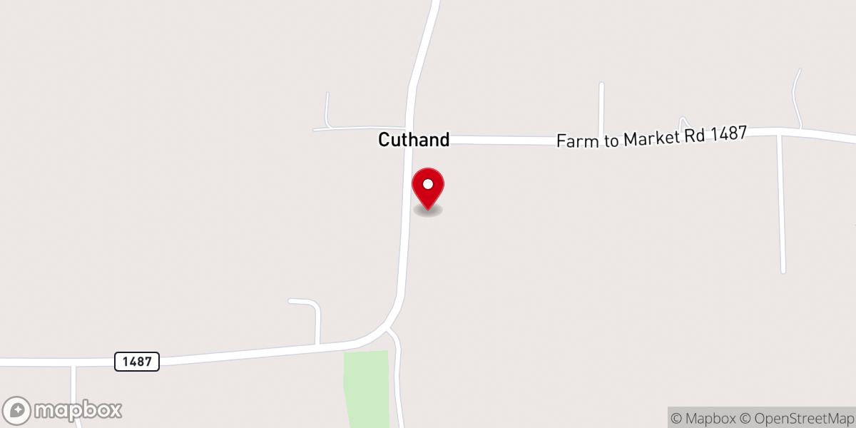 Map showing location of Cuthand United Methodist Church