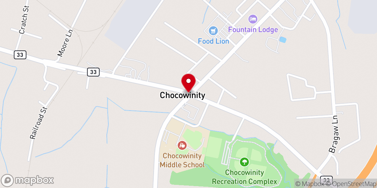 Map showing location of First Baptist Church Parsonage